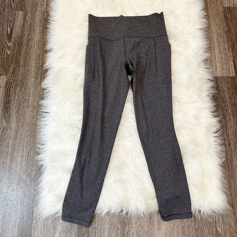 Athleta Womens Salutation 7/8 Tight Stash Pocket Powervita Stone Gray Size Small